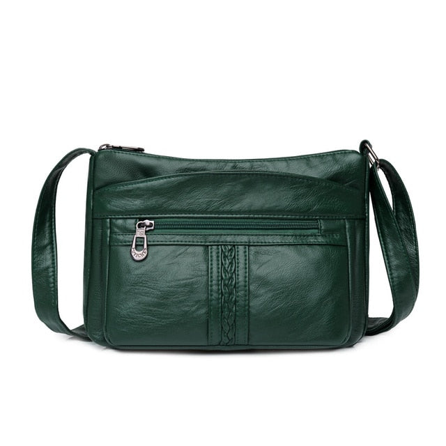 Green-08 Isabella Leather Shoulder Bags For Women - skyjackerz