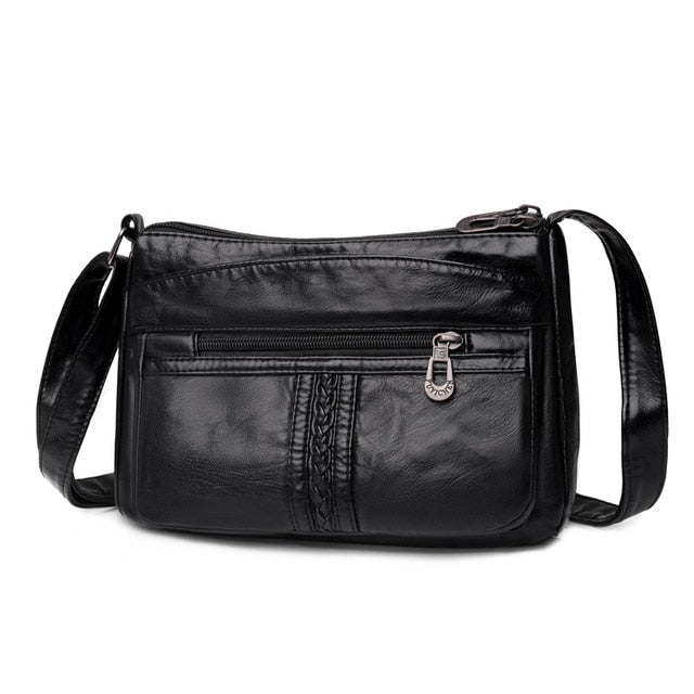 Black-08 Isabella Leather Shoulder Bags For Women - skyjackerz