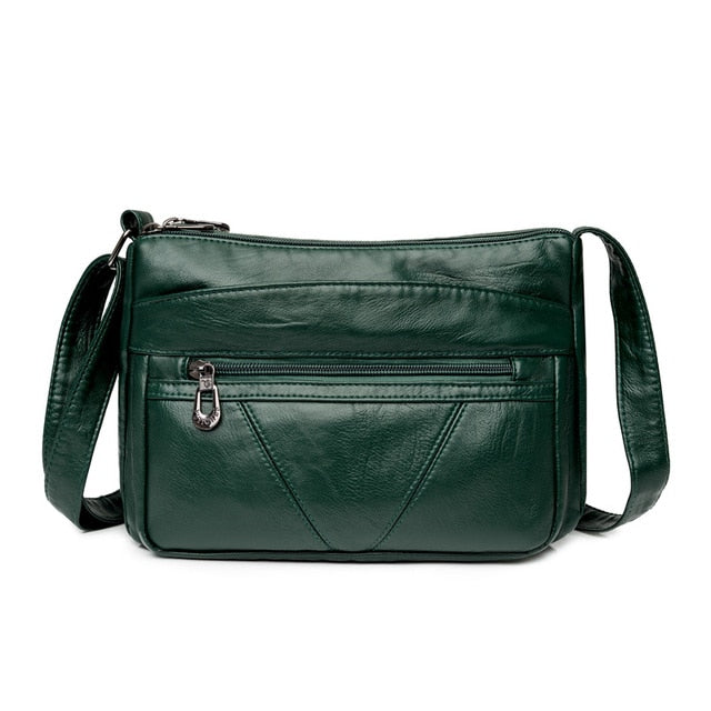 Green-09 Isabella Leather Shoulder Bags For Women - skyjackerz