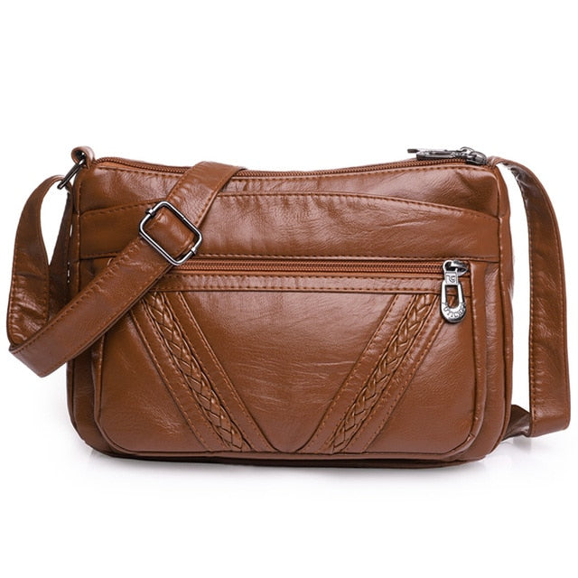 Brown-10 Isabella Leather Shoulder Bags For Women - skyjackerz