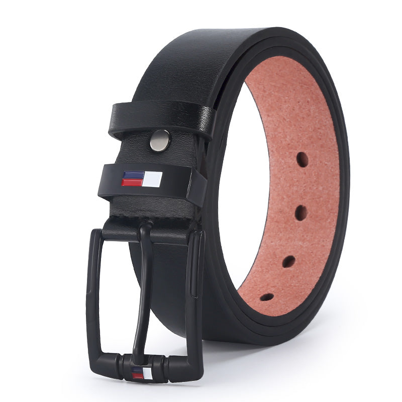 Black-V2 / 125 cm Men's Alloy Square Buckle Belt - skyjackerz