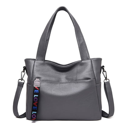 Gray-39 Love Leather Crossbody Purse for Women - Luxury Handbag - skyjackerz