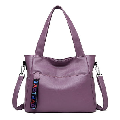 Purple-39 Love Leather Crossbody Purse for Women - Luxury Handbag - skyjackerz