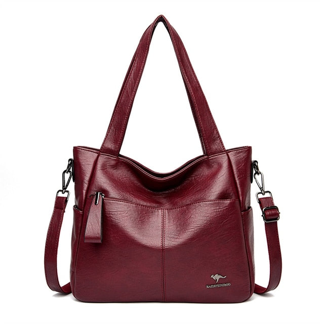 Red-12 Love Leather Crossbody Purse for Women - Luxury Handbag - skyjackerz