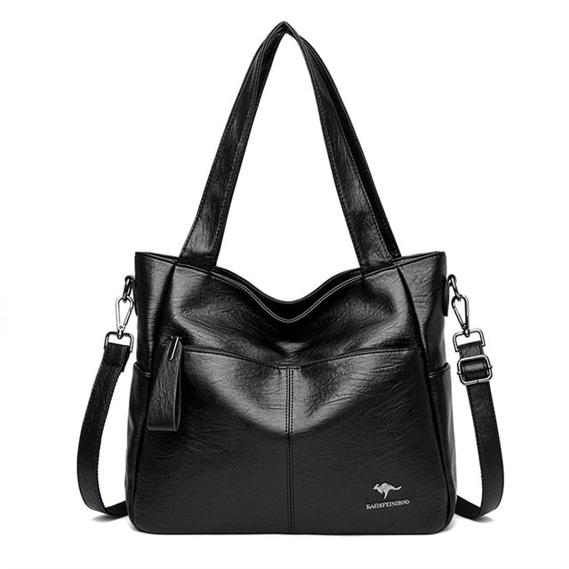 Black-12 Love Leather Crossbody Purse for Women - Luxury Handbag - skyjackerz