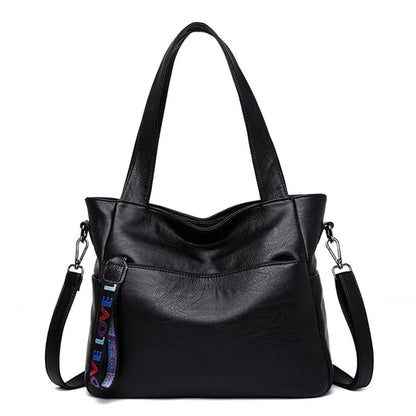 Black-39 Love Leather Crossbody Purse for Women - Luxury Handbag - skyjackerz