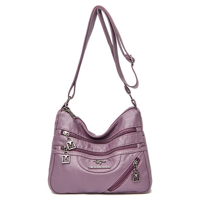 Purple Maria Crossbody Leather Bag For Women - skyjackerz