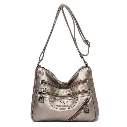 Bronze Maria Leather Crossbody Purse for Women - Versatile Handbag - skyjackerz