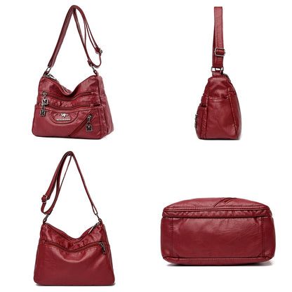 Purple Maria Leather Crossbody Purse for Women - Versatile Handbag - skyjackerz