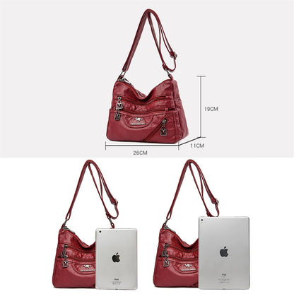 Purple Maria Leather Crossbody Purse for Women - Versatile Handbag - skyjackerz