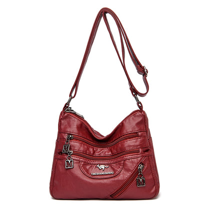 Purple Maria Leather Crossbody Purse for Women - Versatile Handbag - skyjackerz