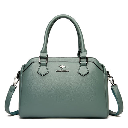 Green Ava Leather Crossbody Messenger Bag for Women - skyjackerz