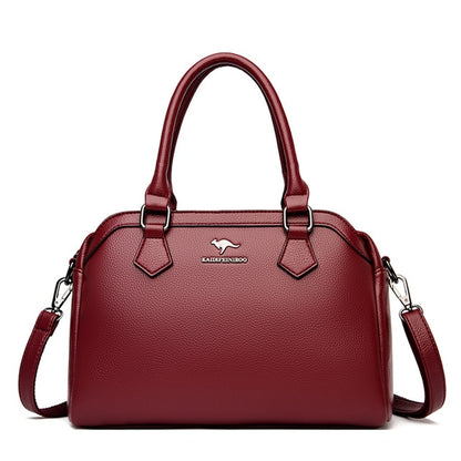 Wine Red Ava Leather Crossbody Messenger Bag for Women - skyjackerz