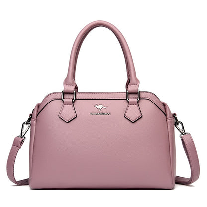 Purple Ava Leather Crossbody Messenger Bag for Women - skyjackerz