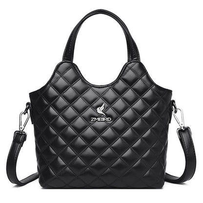 Black Women's Leather Handbag - Bird Design Purse - skyjackerz