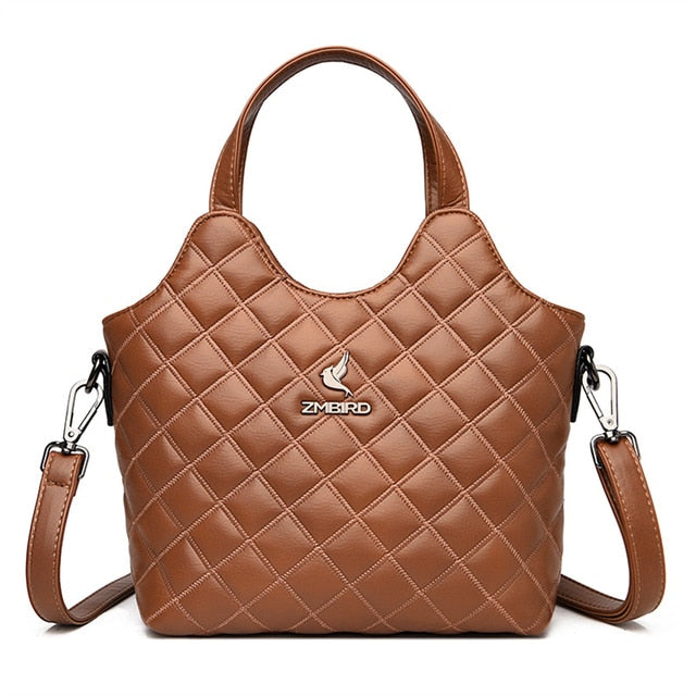 Yellow Brown Bird Leather Handbags For Women - skyjackerz
