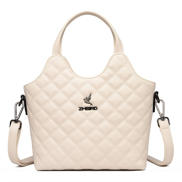 Beige Bird Leather Handbags For Women - skyjackerz