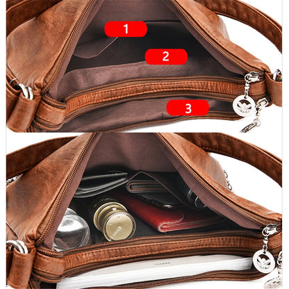 Yellow Vintage Leather Backpack for Women - Classic Leather Bag - skyjackerz