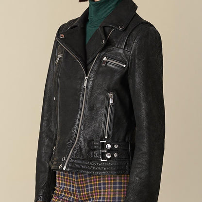 Stacey Biker Leather Jacket For Women - skyjackerz
