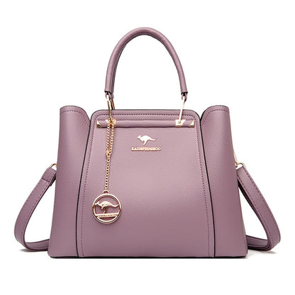 Purple Hannah Leather Handbag for Women - Durable Leather Purse - skyjackerz