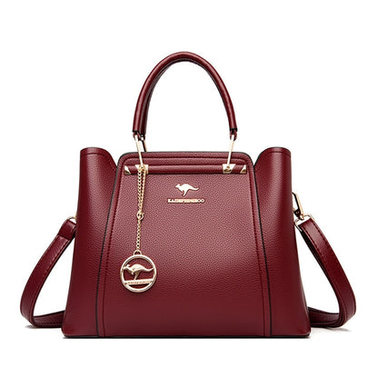 Wine Red Hannah Leather Handbag for Women - Durable Leather Purse - skyjackerz