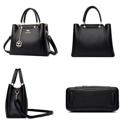 Khaki Hannah Leather Handbag for Women - Durable Leather Purse - skyjackerz