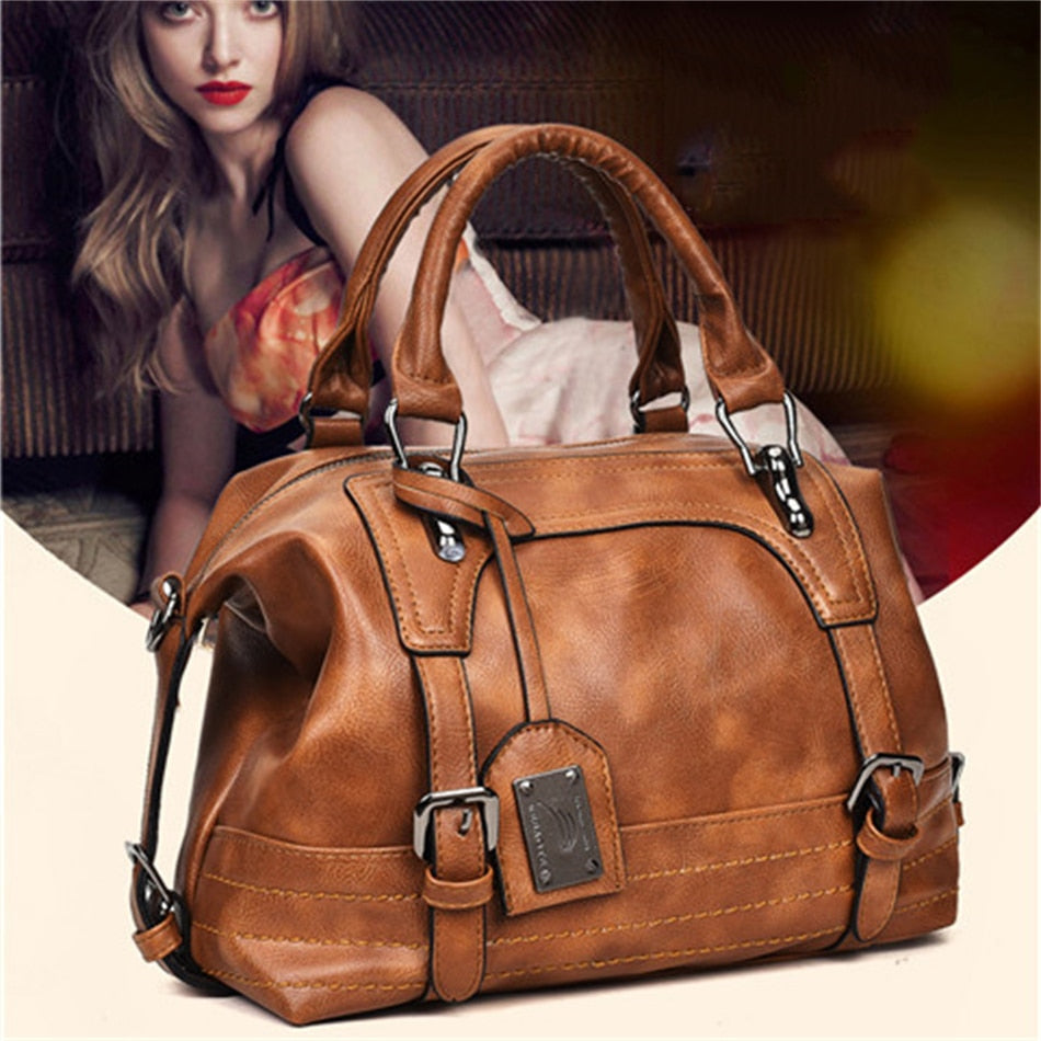 Amber Leather Handbag For Women - skyjackerz