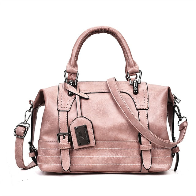Pink Amber Leather Handbag For Women - skyjackerz