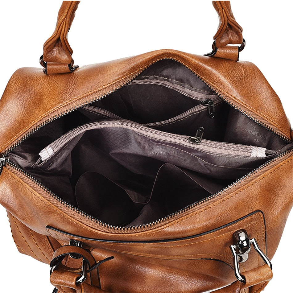 Amber Leather Handbag For Women - skyjackerz