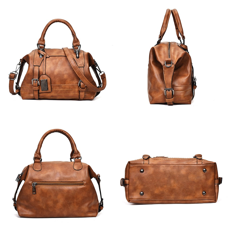 Amber Leather Handbag For Women - skyjackerz