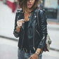 Biker Black Leather Jacket For Women - skyjackerz