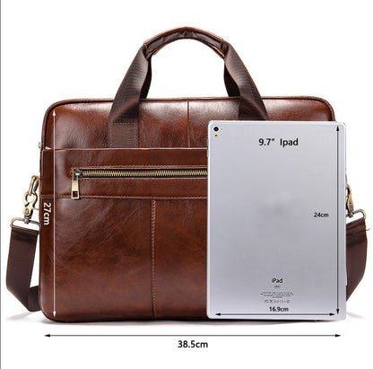 Adams Leather Laptop Bag for Men - skyjackerz