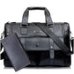 Black set L Wellvo Leather Laptop Bag - skyjackerz