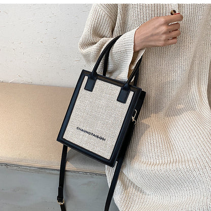Black Luxury Leather Shoulder Bag for Women - Sparkling Square Design - skyjackerz