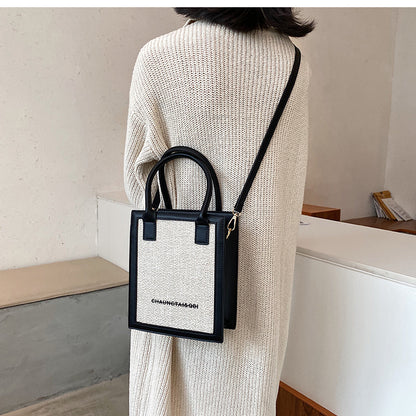 Black Luxury Leather Shoulder Bag for Women - Sparkling Square Design - skyjackerz