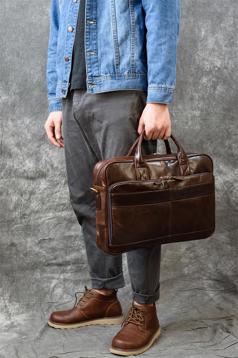 Matthew Leather Laptop Bag For Men - skyjackerz