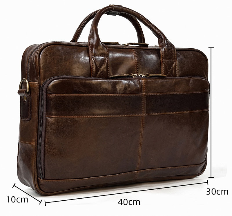 Matthew Leather Laptop Bag For Men - skyjackerz