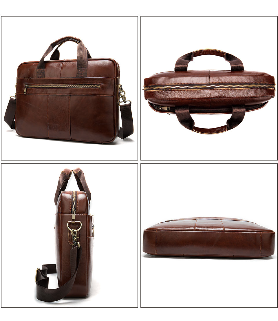 Adams Leather Laptop Bag for Men - skyjackerz