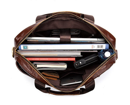 Adams Leather Laptop Bag for Men - skyjackerz