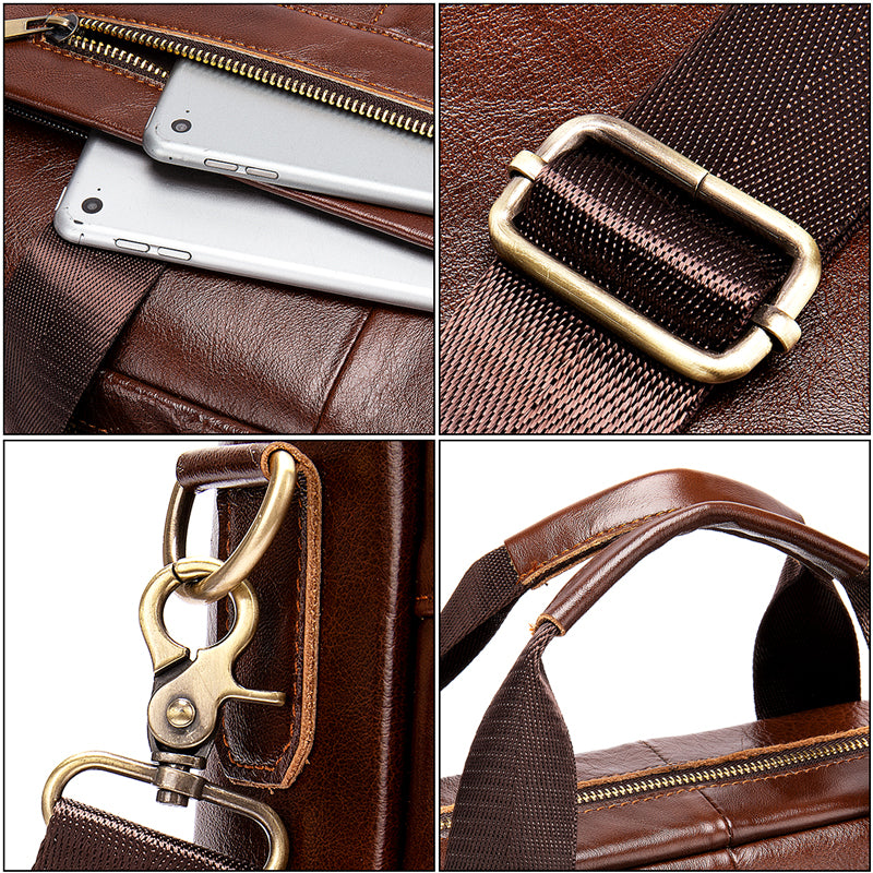 Adams Leather Laptop Bag for Men - skyjackerz