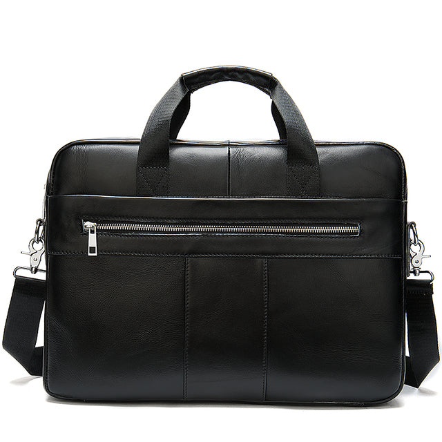 1-black-LP Adams Leather Laptop Bag for Men - skyjackerz