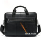 1-black-LASER Adams Leather Laptop Bag for Men - skyjackerz