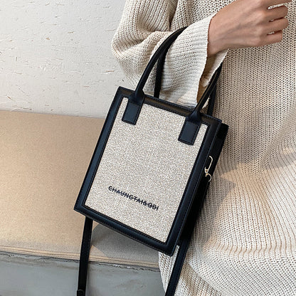 Black Luxury Leather Shoulder Bag for Women - Sparkling Square Design - skyjackerz