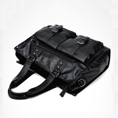 Default Title Croc Leather Laptop Bag For Men - skyjackerz