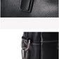 Plain Black Leather Laptop Bag For Men - skyjackerz