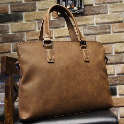 Crazy horse Leather Laptop Bag For Men - skyjackerz