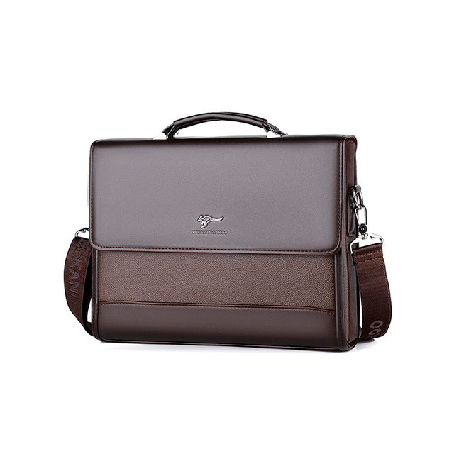Brown Davis Leather Laptop Bag For Men - skyjackerz