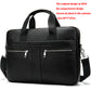 2-black Adams Leather Laptop Bag for Men - skyjackerz