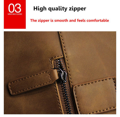 Crazy horse Leather Laptop Bag For Men - skyjackerz