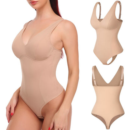 Nude / S Sexy Shapewear Invisible Bodysuit - skyjackerz